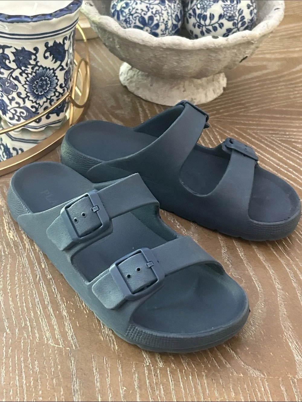 Boys The Children’s Place Dual Buckle Slide Sandals